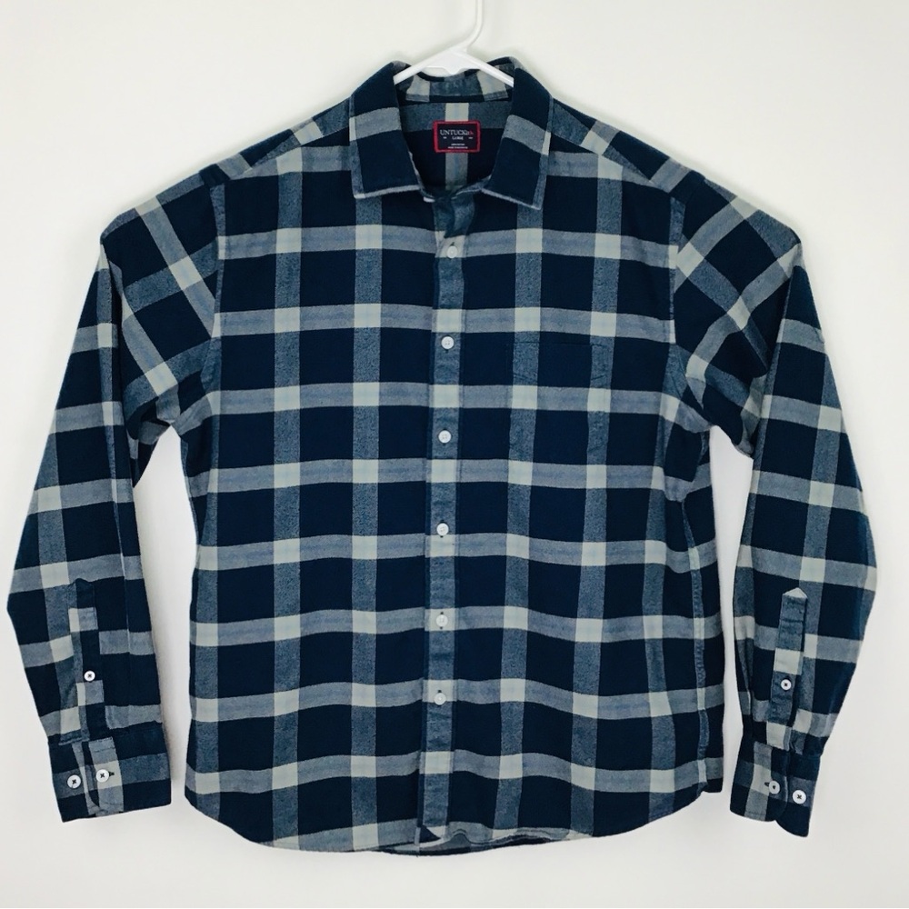UNTUCKit Vougeot mens long sleeve button up shirt large